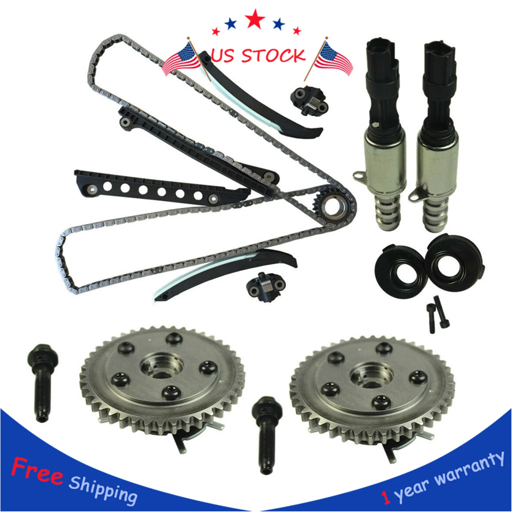 Timing Chain Kit with Cam Phasers and VVT Valves for Ford F-150 F-250 (2004–2010)