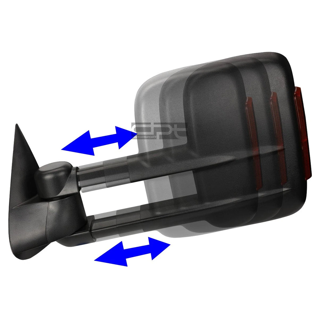 Set of 2 Power Heated LED Signal Tow Mirrors for Silverado/Sierra (1999–2002)
