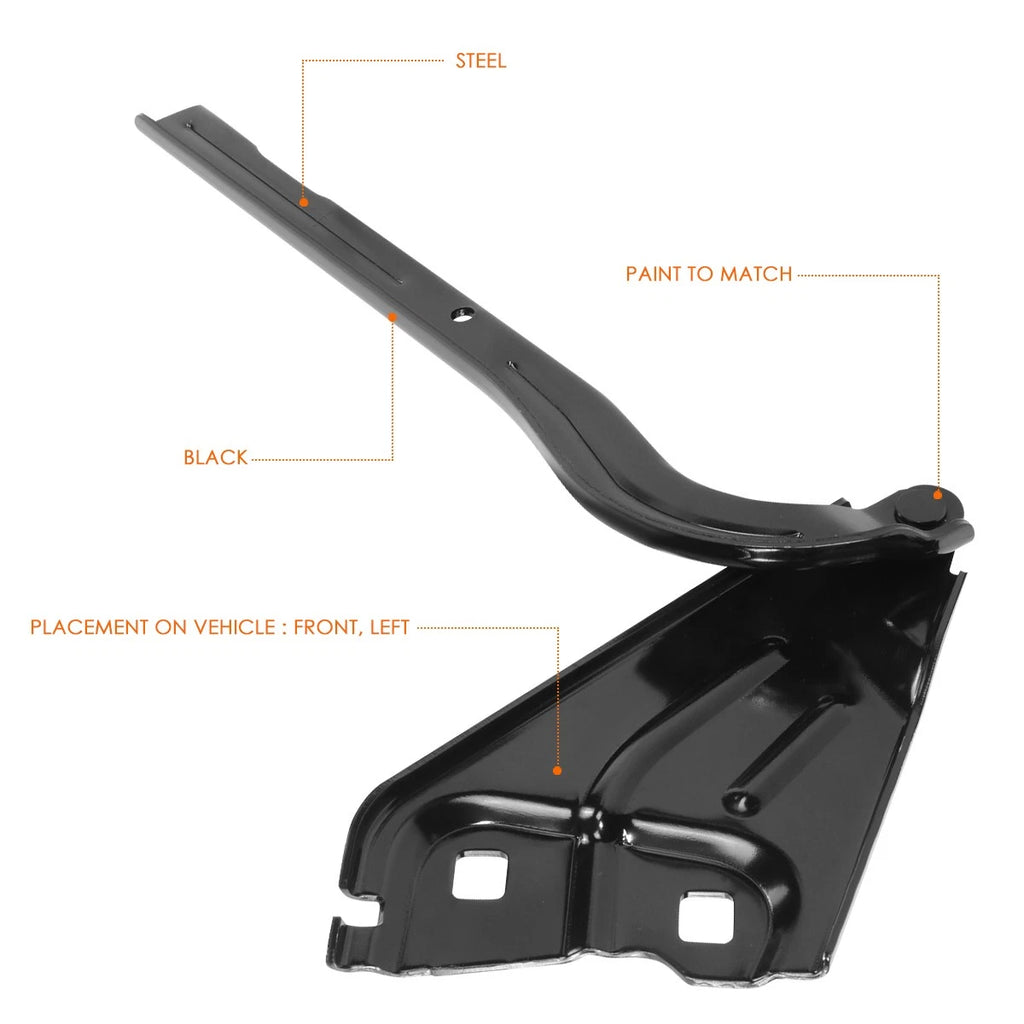Left Driver Side Steel Engine Hood Hinge for Chevy Volt (2016–2019)