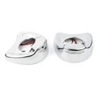 LED Chrome Fairing Mount Side Mirror Cover for Harley Electra Glide (1996–2013)