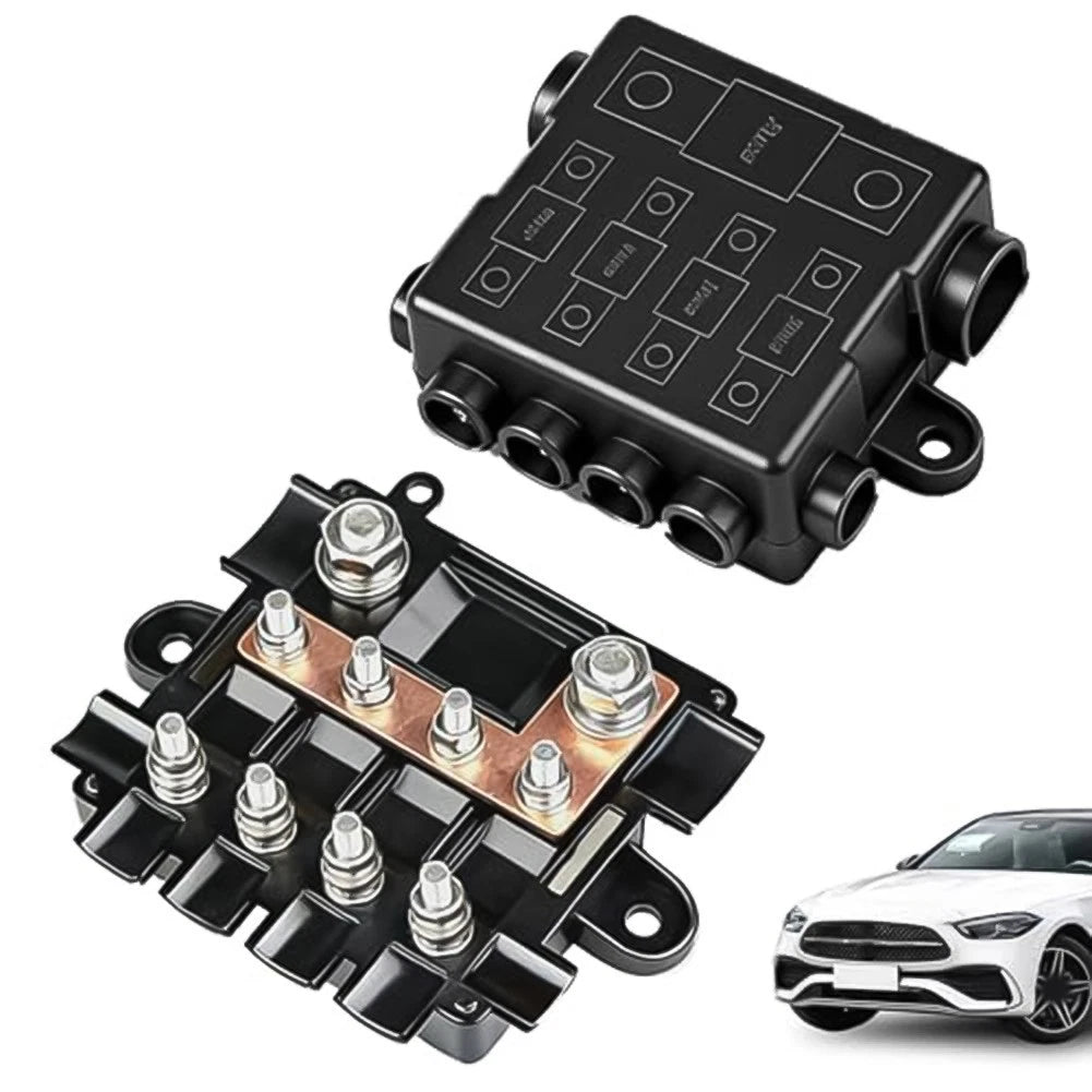 Fuse Holder for 1xMega 4xMIDI with Busbar and Dust Resistant Cover