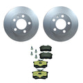 Hella Rear Rotors & Low-Met Disc Brake Pad Kit for Audi TT, Beetle, Golf, Jetta