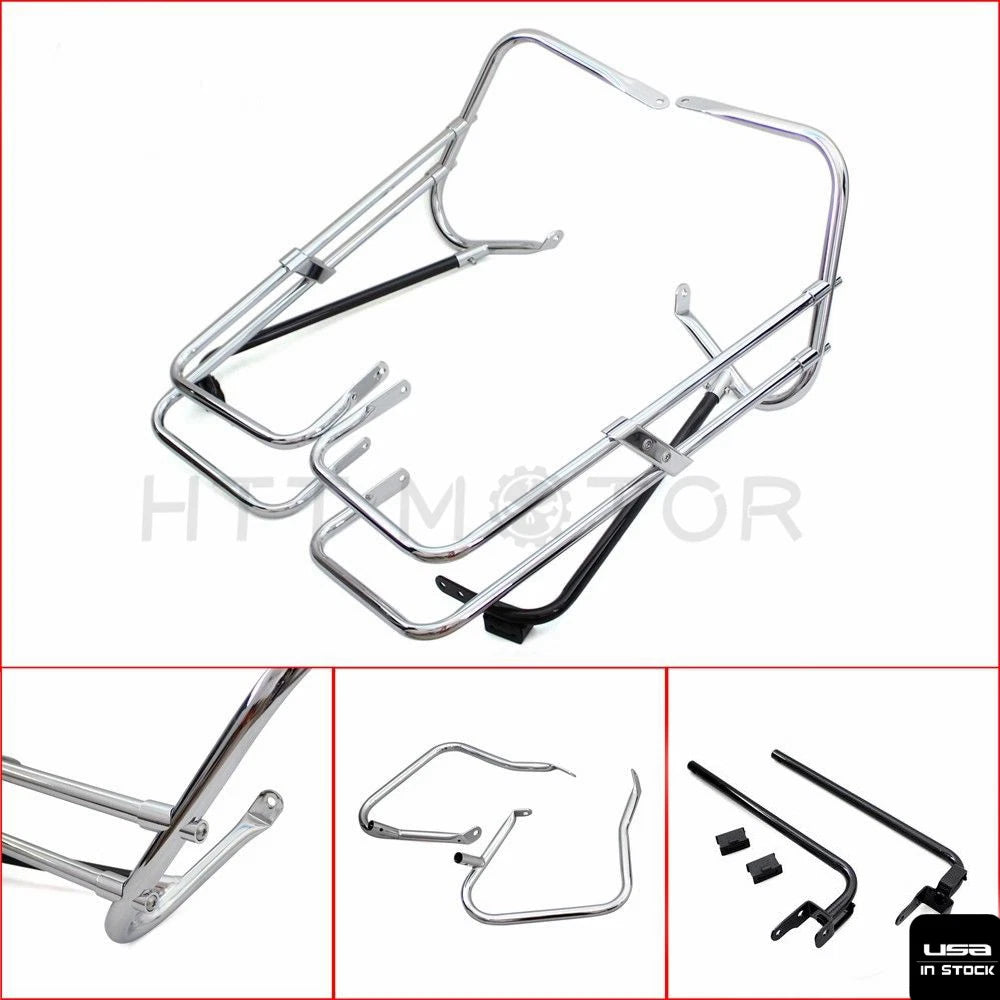 Saddlebag Guard Rail Mounts for Harley Touring Electra Glide FLHT (1997–2008)