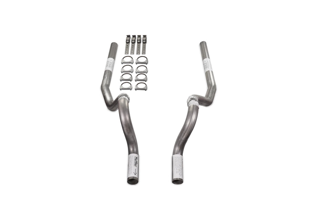2.5" Dual Exhaust Kit for Ford Mustang (1986–2004) No Muffler Rear Exit