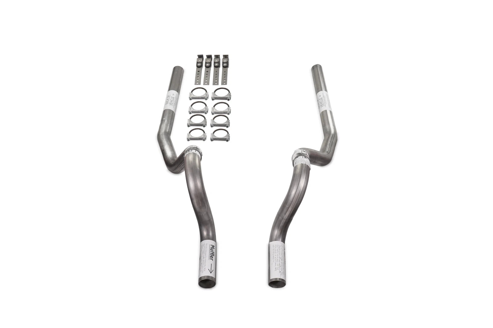 2.5" Dual Exhaust Kit for Ford Mustang (1986–2004) No Muffler Rear Exit