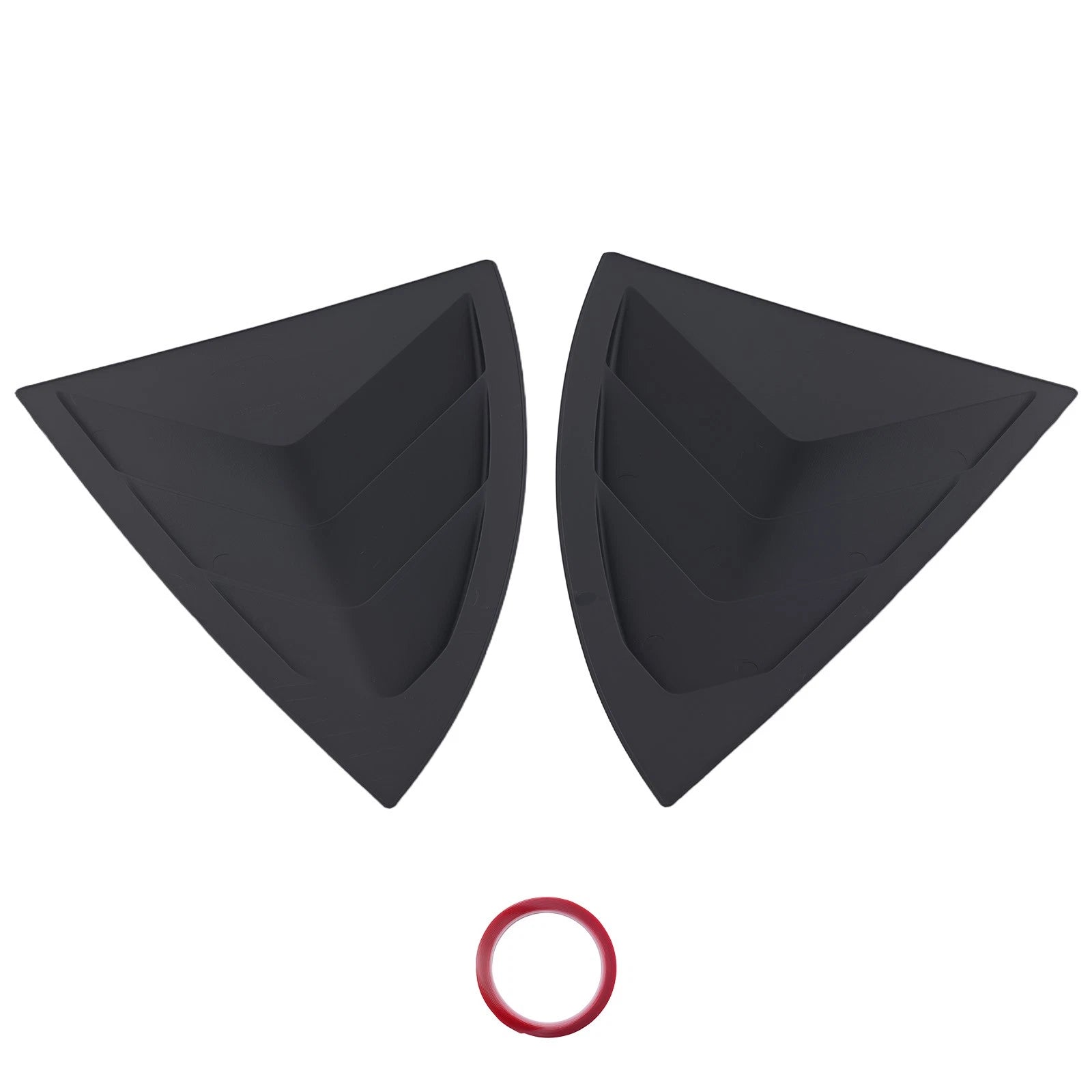 Quarter Window Louvers for Tesla Model Y (2020–2024) Gloss Black ABS