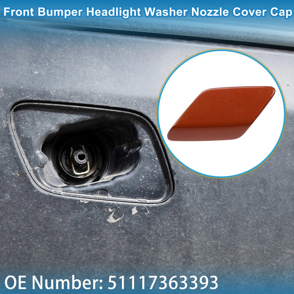 Front Left Washer Nozzle Cover Cap No. 51117363393 for BMW 428i (2014–2016) Red