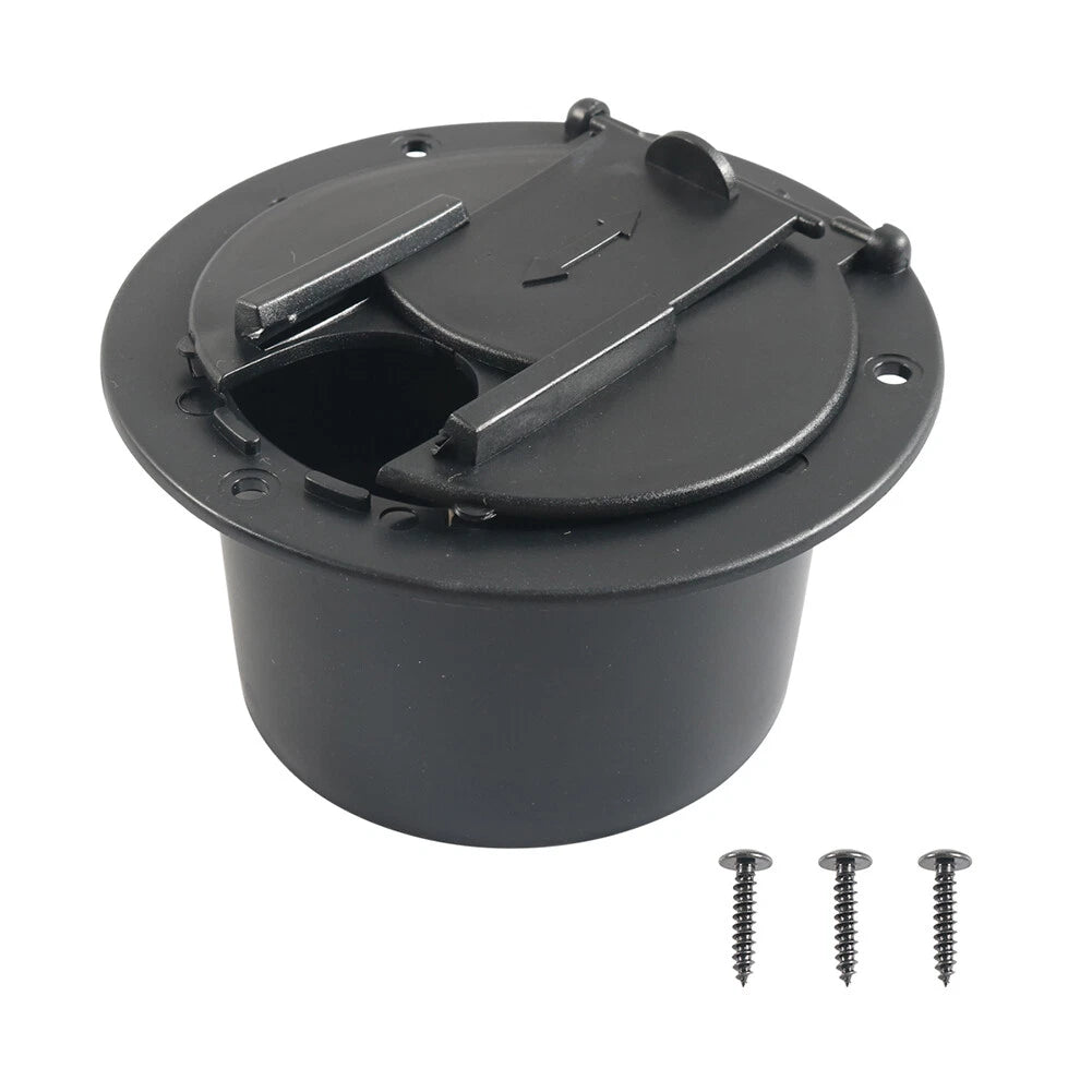 Round Electric Power Cord Cable Hatch Cover for RV Camper Trailer