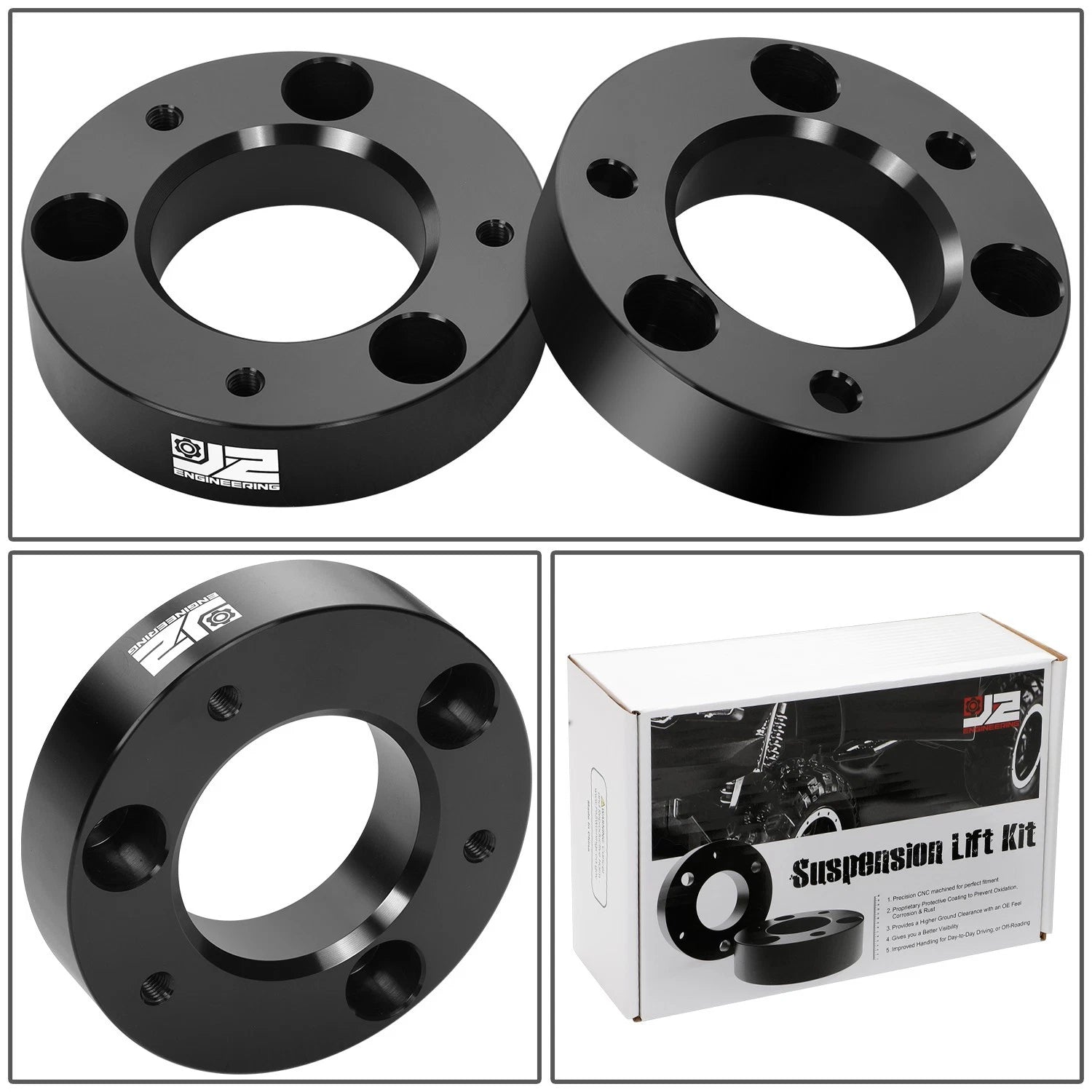 2" Billet Aluminum Front Strut Top Mount Lift Kit Spacer for Ford F-150 (2004–2024)
