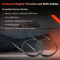 2Pcs Throttle Shift Control Cables for Mercury MerCruiser (GEN 1)