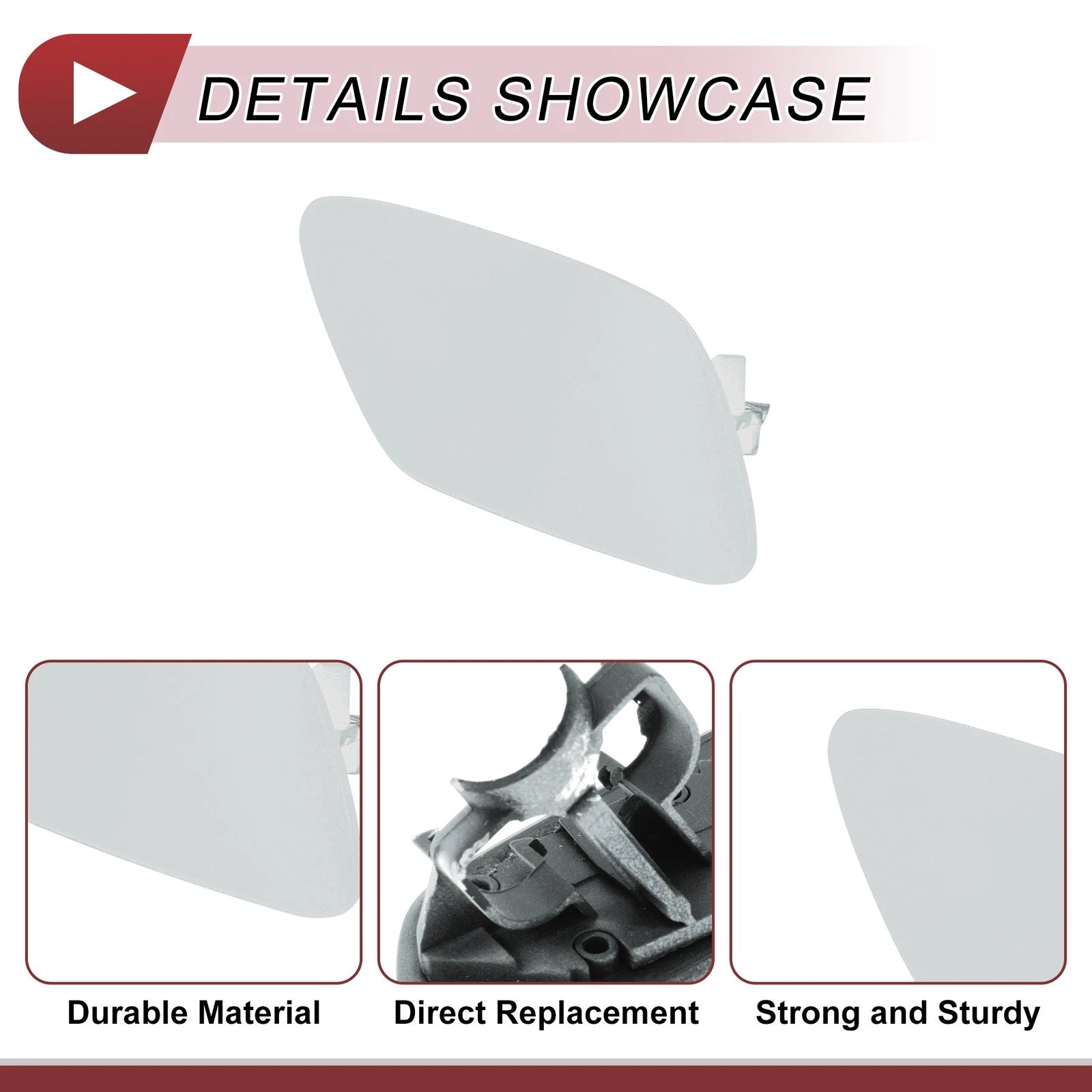 Bumper Trim Nozzle Cover No. 51117231080 for BMW Z4 (2009–2016) Silver Tone