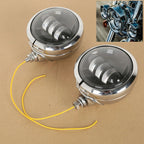 Set of 2 LED Auxiliary Spot Fog Lights + Housing Bucket for Harley Davidson
