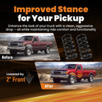 2" Front Coil Drop Springs for Dodge Ram 1500 (1994–2001) 2WD Suspension Kit