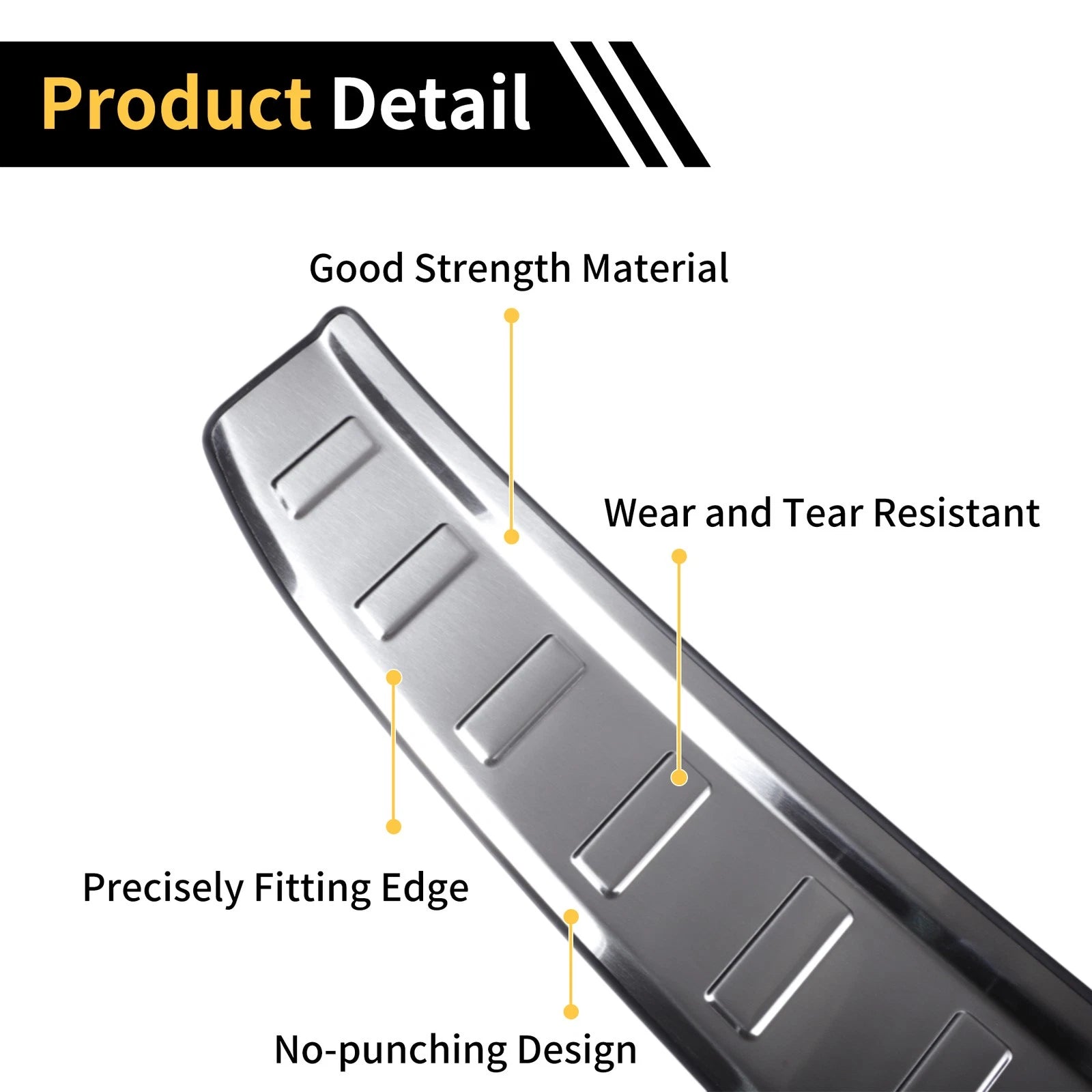 Rear Bumper Topper for Audi Q3 (2019–2023) Silver Tone 1 Pcs