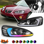 RGB LED Light Bar Headlights for Pontiac Grand Prix (2004–2008)