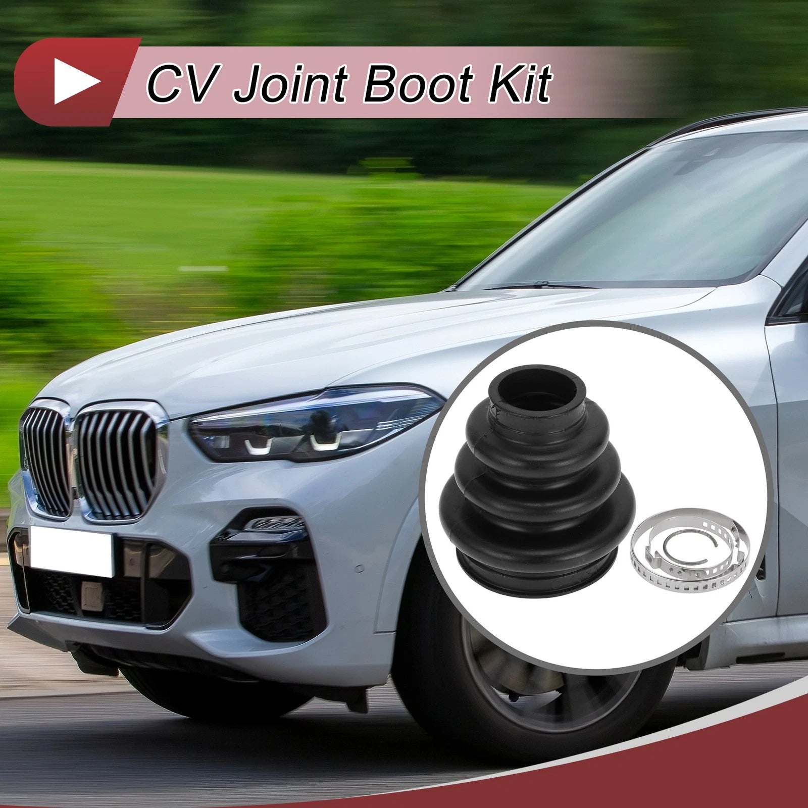 Outer CV Joint Boot Kit with Clamps for BMW 535i (2008–2010) - 33217572446