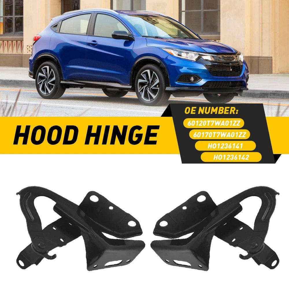Hood Hinge Set for Honda HR-V (2016–2021) Left & Right Side Black