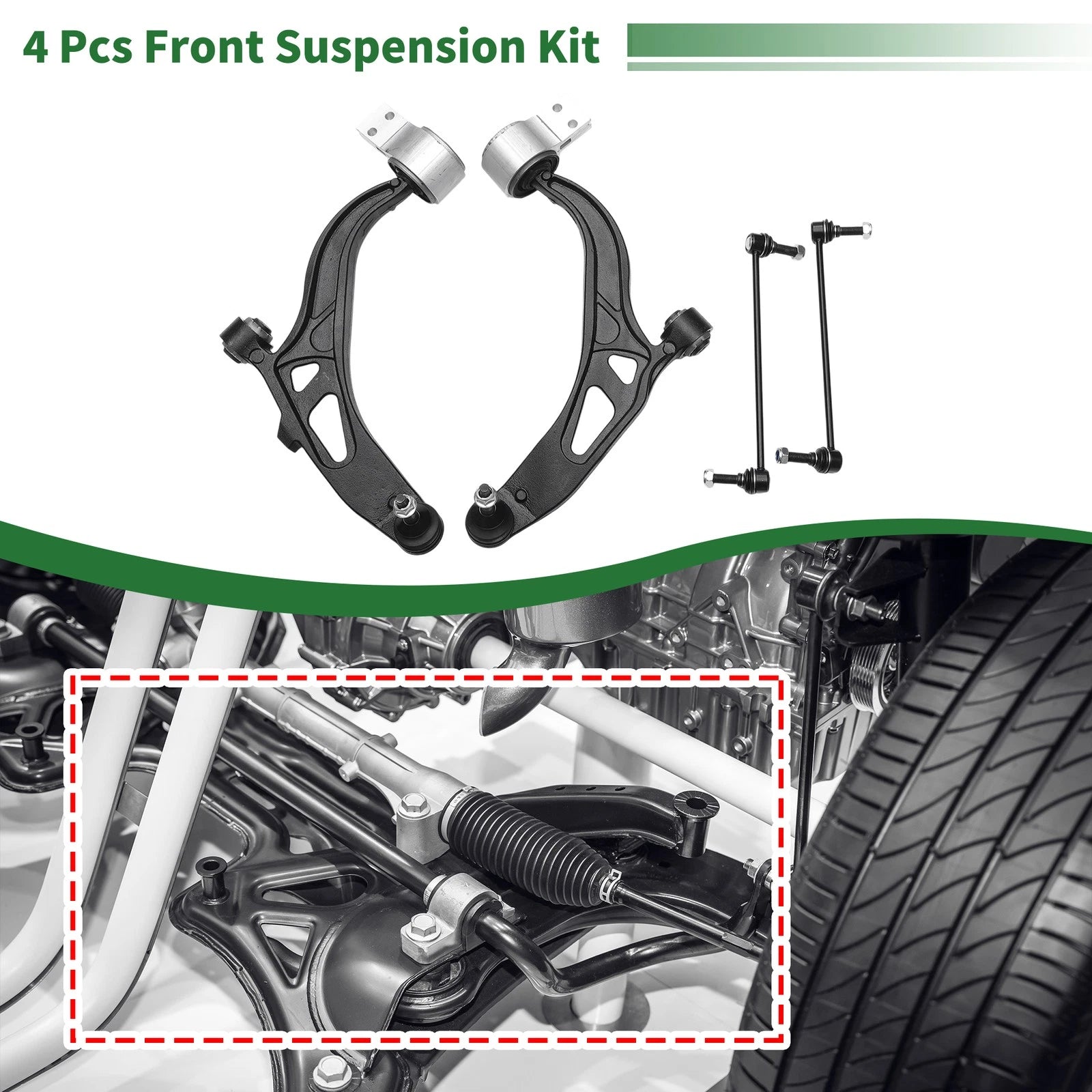 Set of 4 Front Lower Control Arms for Ford Explorer (2011–2018) No.K622215/K622216/K750616