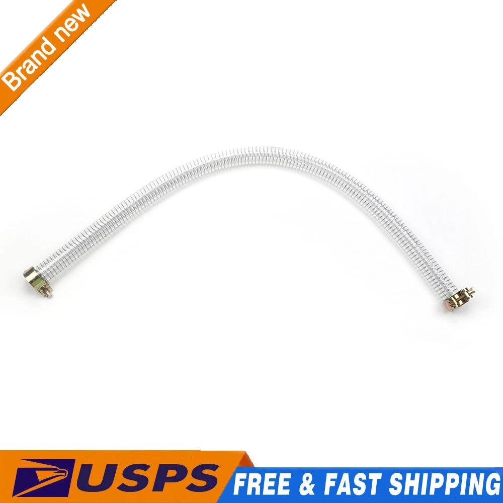 Suction PVC Hose 36" Length 1" ID with Worm Gear Clamps for