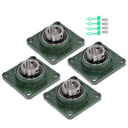 Set of 4 Pillow Block Flange Bearings for UCF208 (1-1/2" Bore)