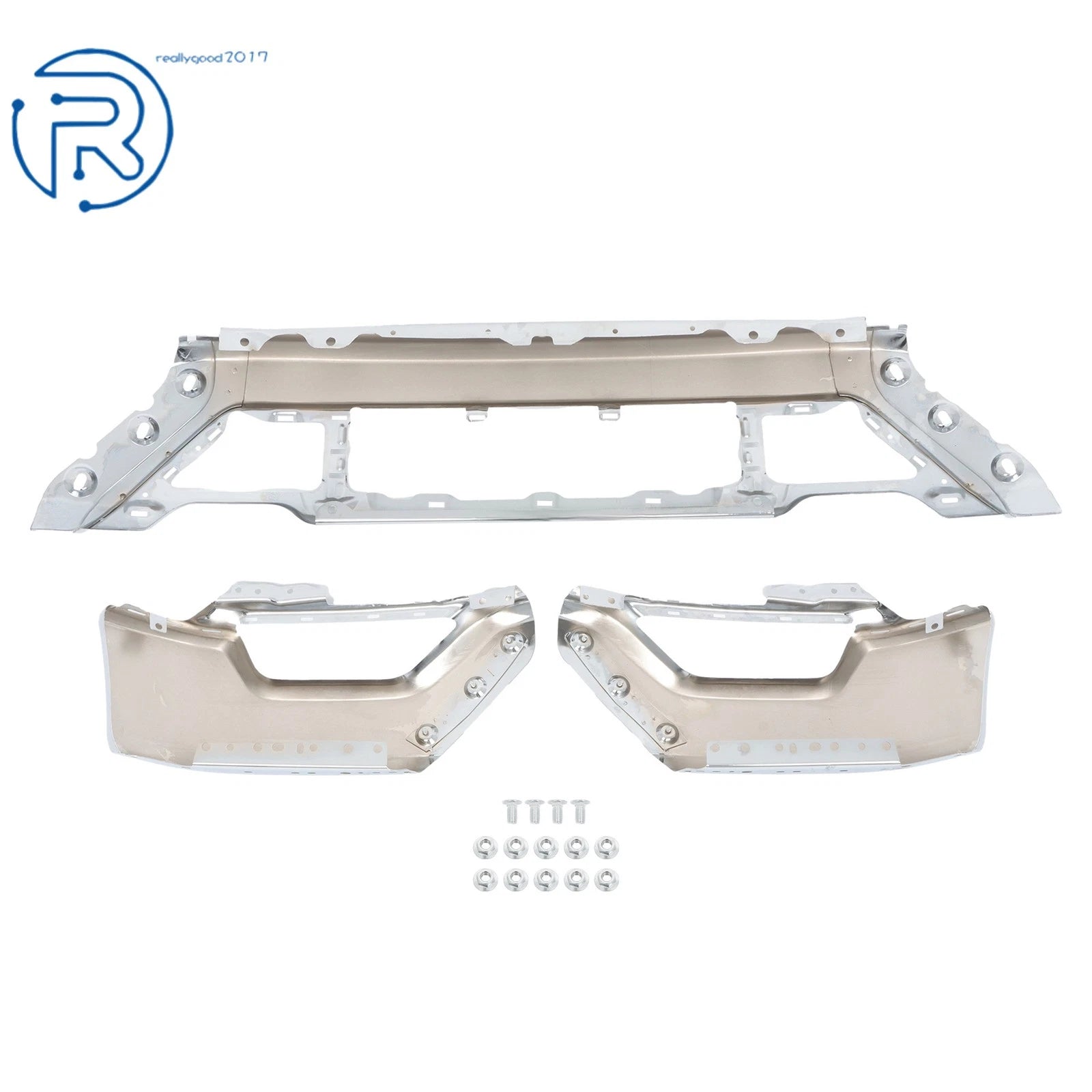 Front Bumper Face Bar for Ford F150 (2021-2023) Split Chrome
