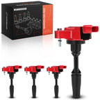 Set of 4 Red Ignition Coils for Chevrolet Equinox Malibu GMC Buick Cadillac