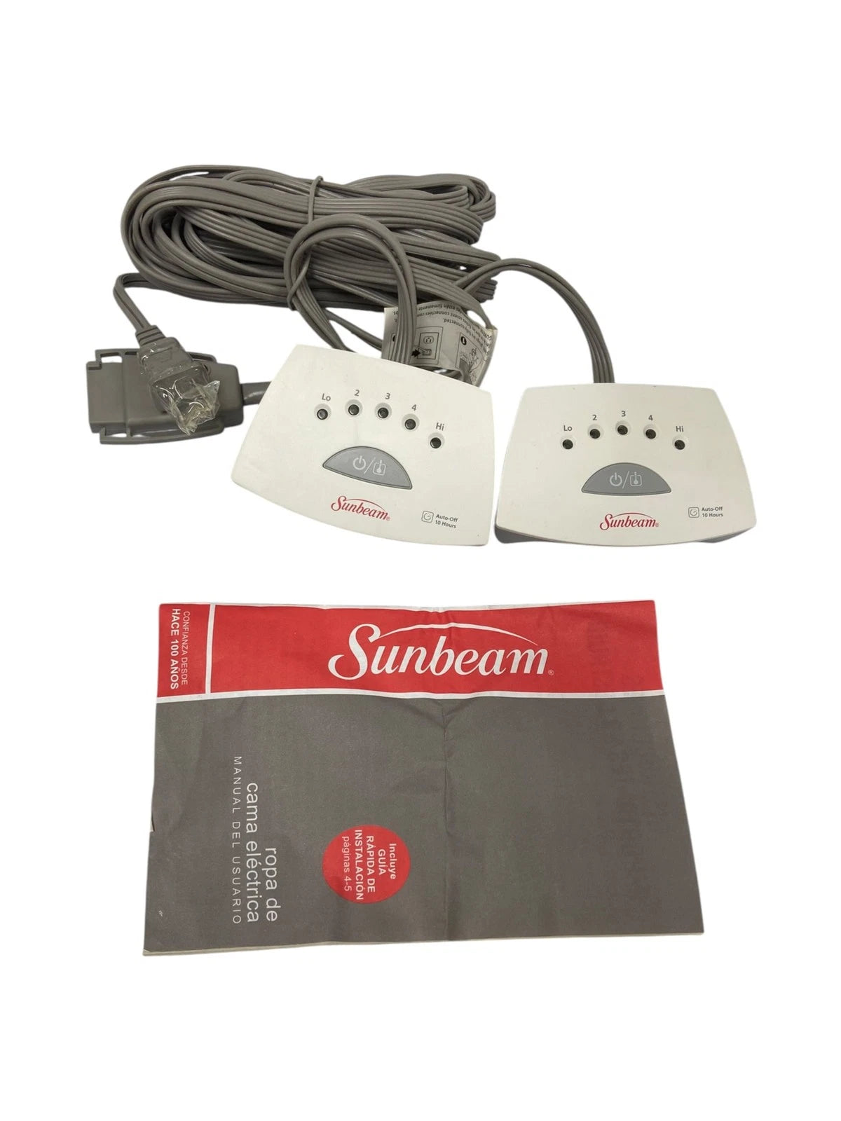 Pair of Holmes 4-Prong Dual Electric Blanket Controllers for Sunbeam PAC-0595