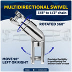 Multidirectional Boat Anchor Chain Swivel Connector for 3/8" to 1/2" Chain