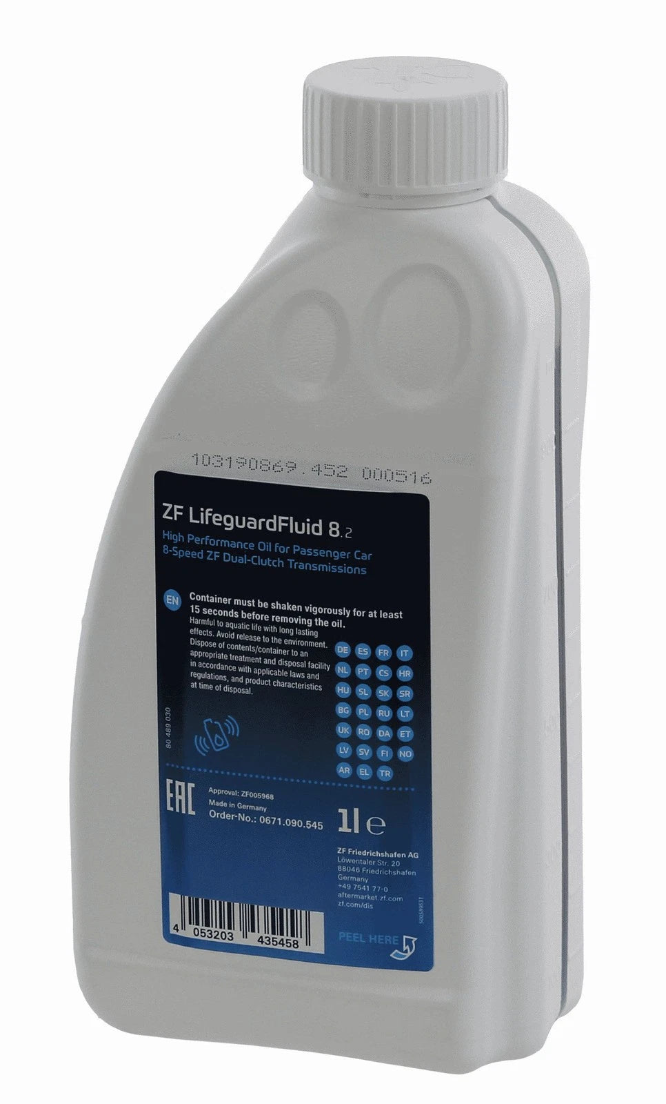 Transmission Fluid for ZF DCT Automatic (1 Liter)