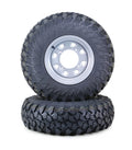 Set of 2 Free Country UTV Tires & Wheels 25x8R12 8-Ply 4-156 PCD 4+3 Silver