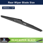 2X Rear Windshield Wiper Blade for Hyundai Grand Santa Fe (2013–2017)