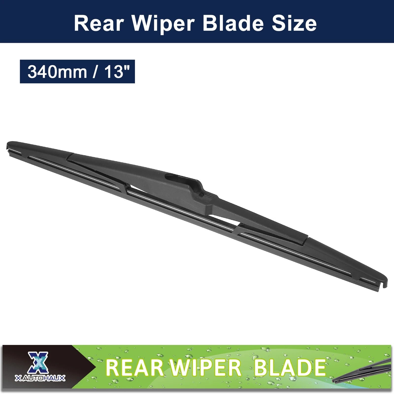 2X Rear Windshield Wiper Blade for Hyundai Grand Santa Fe (2013–2017)