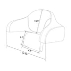 Rear Trunk Passenger Backrest for Indian Roadmaster (2015–2023) Black Orange