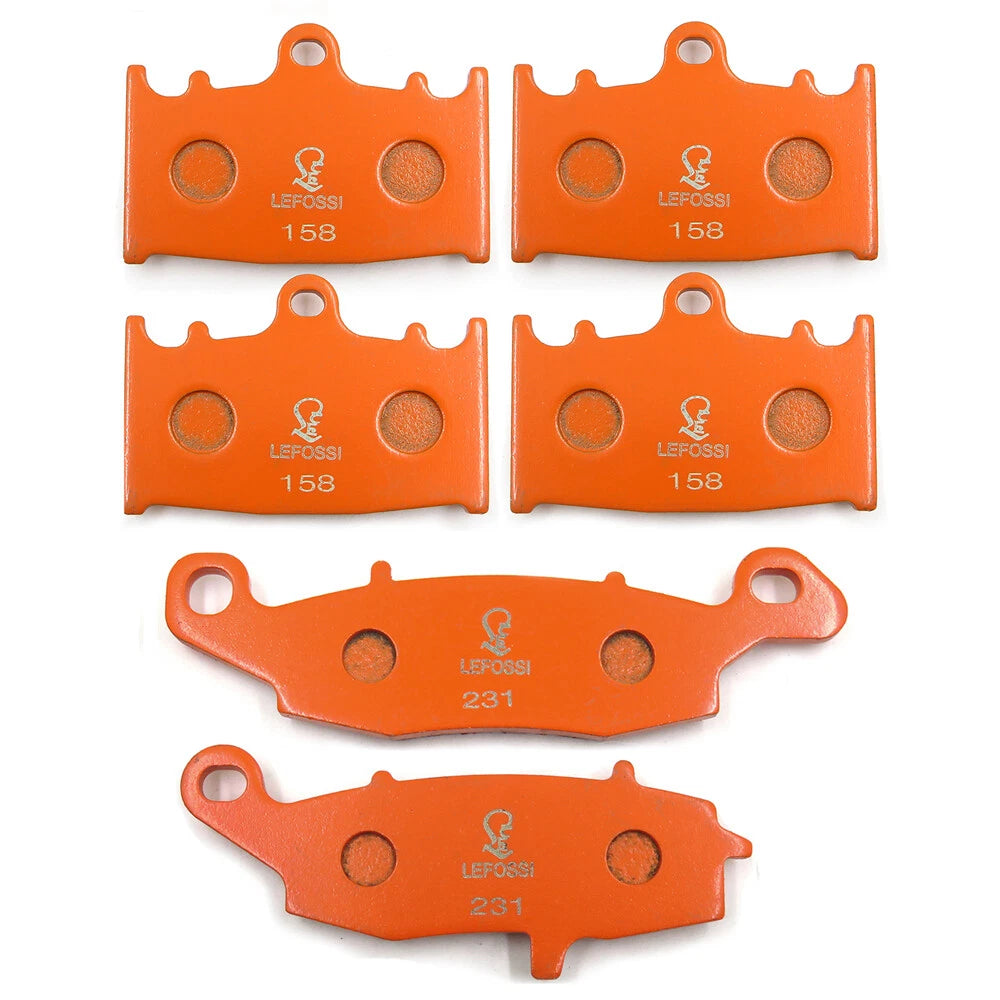 Set of 2 Front Rear Brake Pads for Kawasaki VN 1700 Vulcan (2009–2014) FA158 FA231 Carbon Fiber
