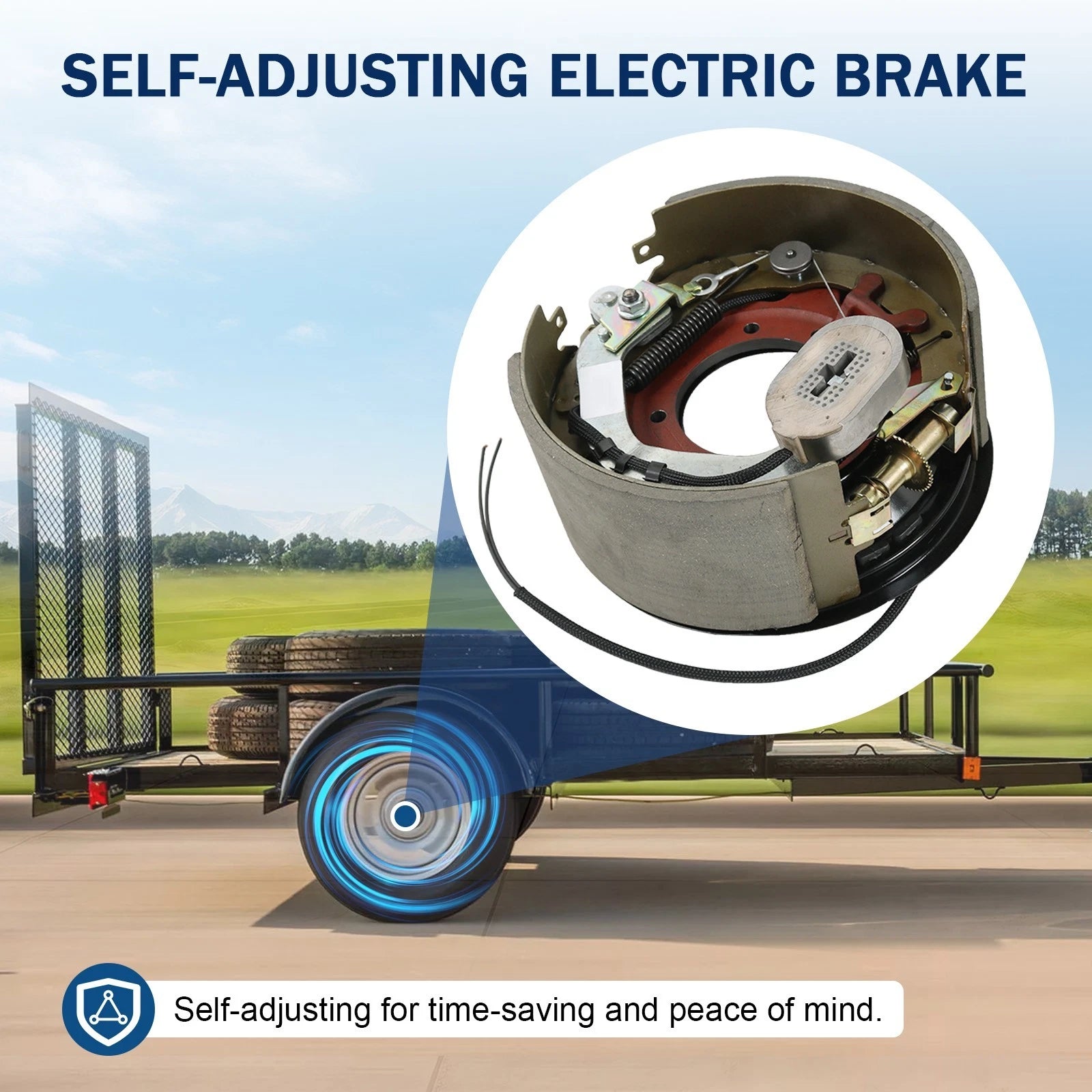 Pair of Electric Backing Plates for Dexter Trailer Brake (12-1/4x5")