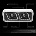 LED DRL + Signal Projector Headlight for Western Star 4800, Kenworth W900 (1981–2019)