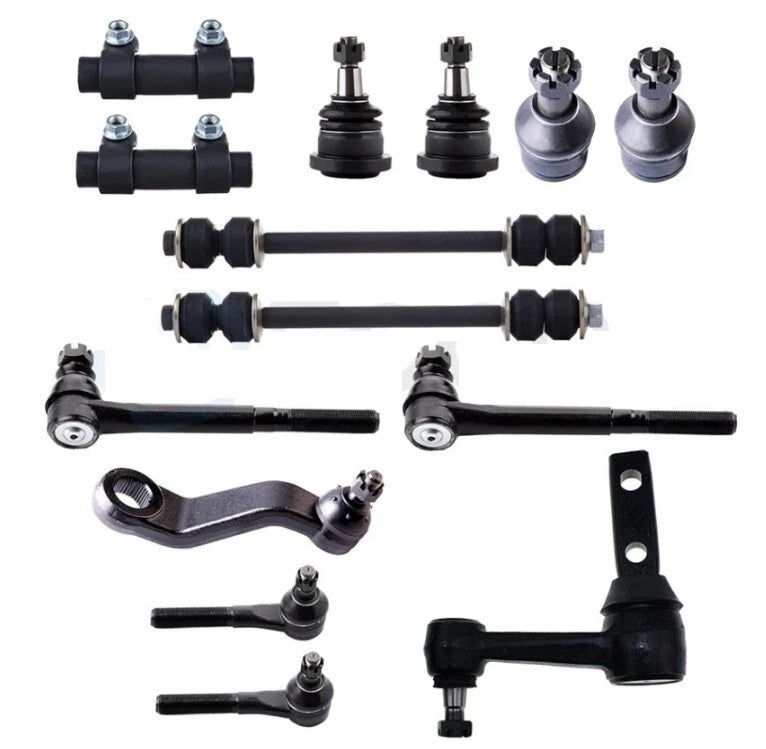 Set of 14 Front Lower Ball Joints & Outer Tie Rod Ends for Dodge Ram 2500 (1994–1999)