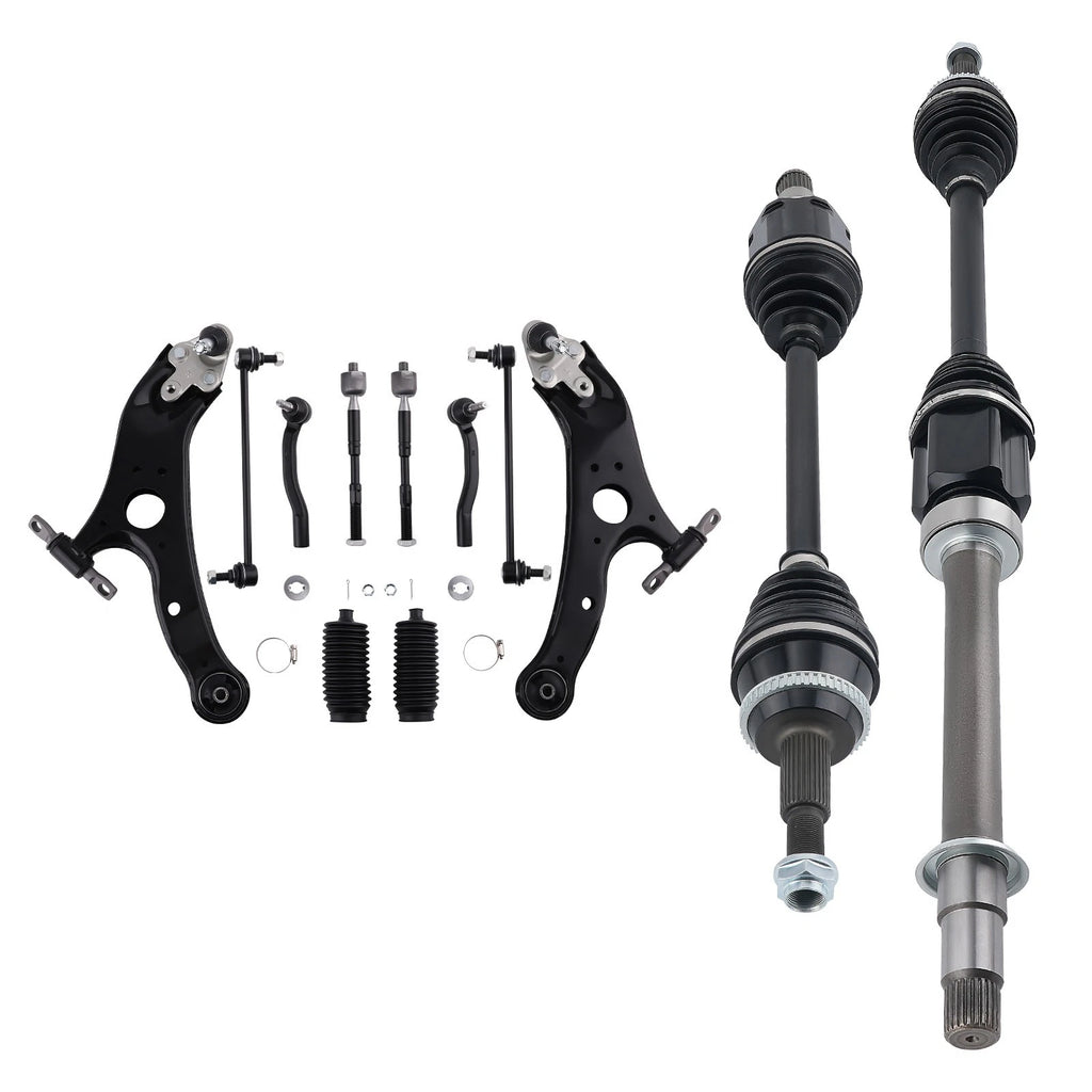 12x Control Arm + CV Axle Shaft for Toyota Sienna (2011–2015) FWD