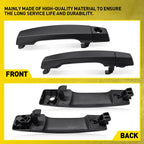 Set of 2 Black Exterior Door Handles for Nissan Titan (2004–2018)