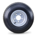 Set of 2 Golf Cart Tire Wheel Assembly 18X8.5-8 4-Ply 5 Lugs Silver Rim for Golf Cart