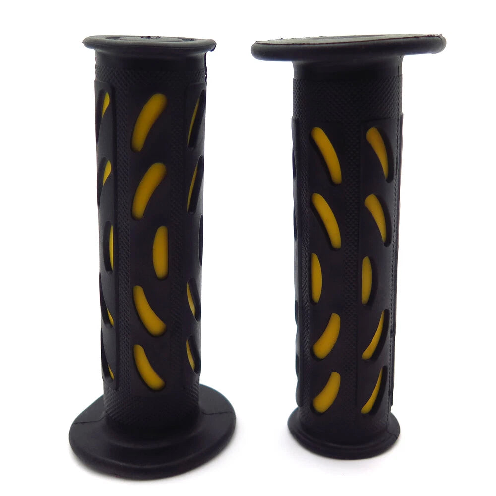 1" Bean Style Engraved Yellow Hand Grips for Honda CBR 600