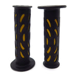 1" Bean Style Engraved Yellow Hand Grips for Honda CBR 600