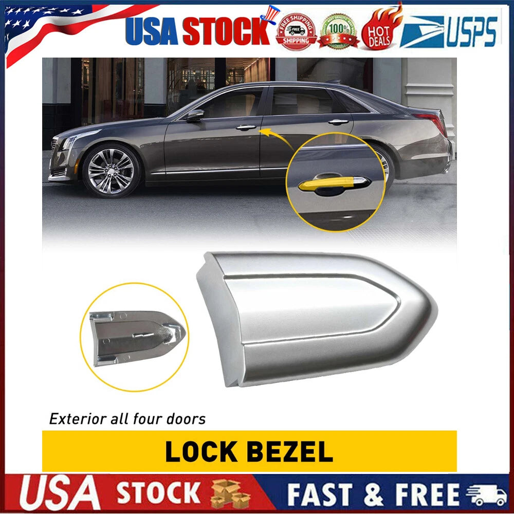 Chrome Door Lock Cylinder Cover Trim for Cadillac ATS XTS CTS (2013–2019)