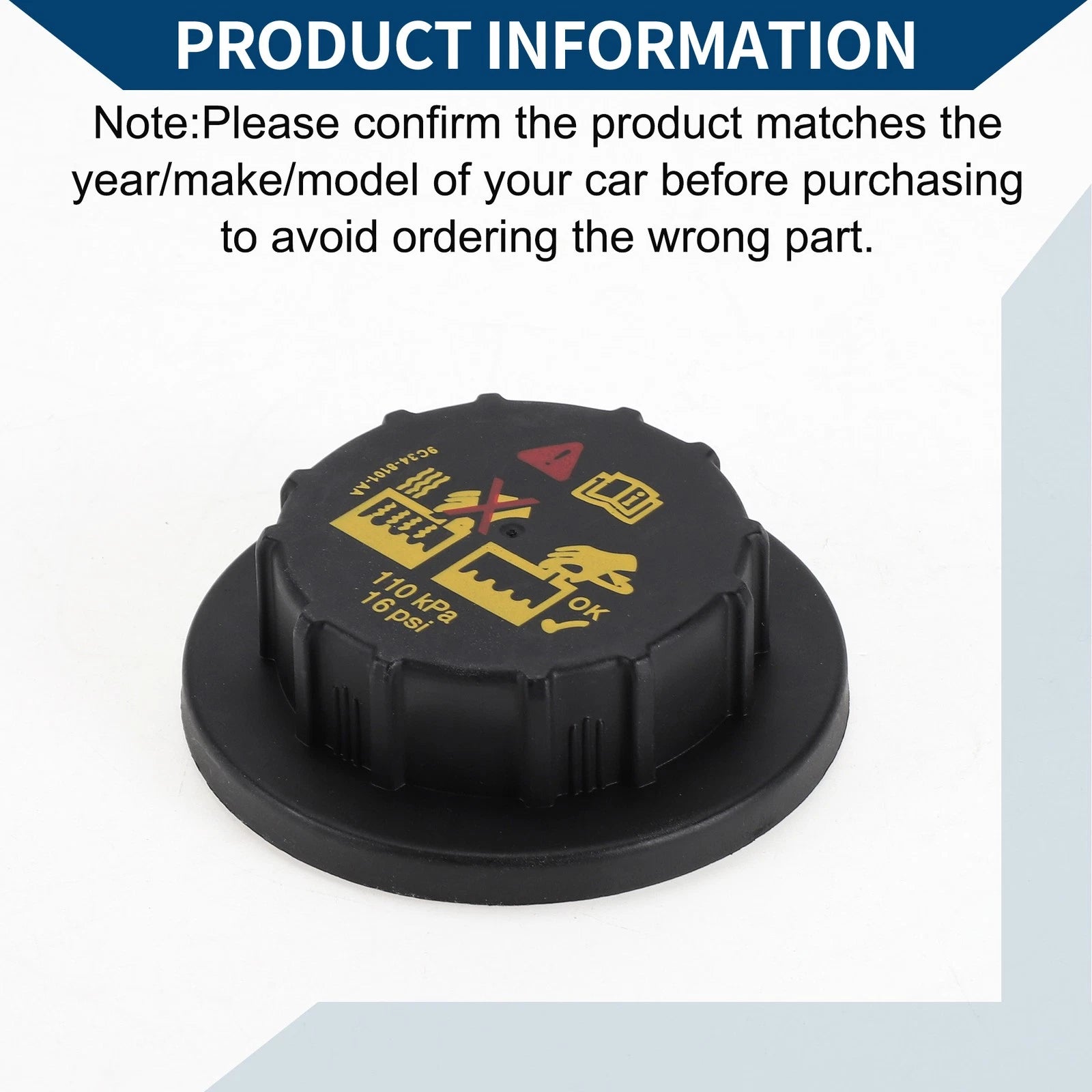 Coolant Cap for Ford F-150 F-250 F-350 Explorer Edge Expedition Mustang (1997–2023)