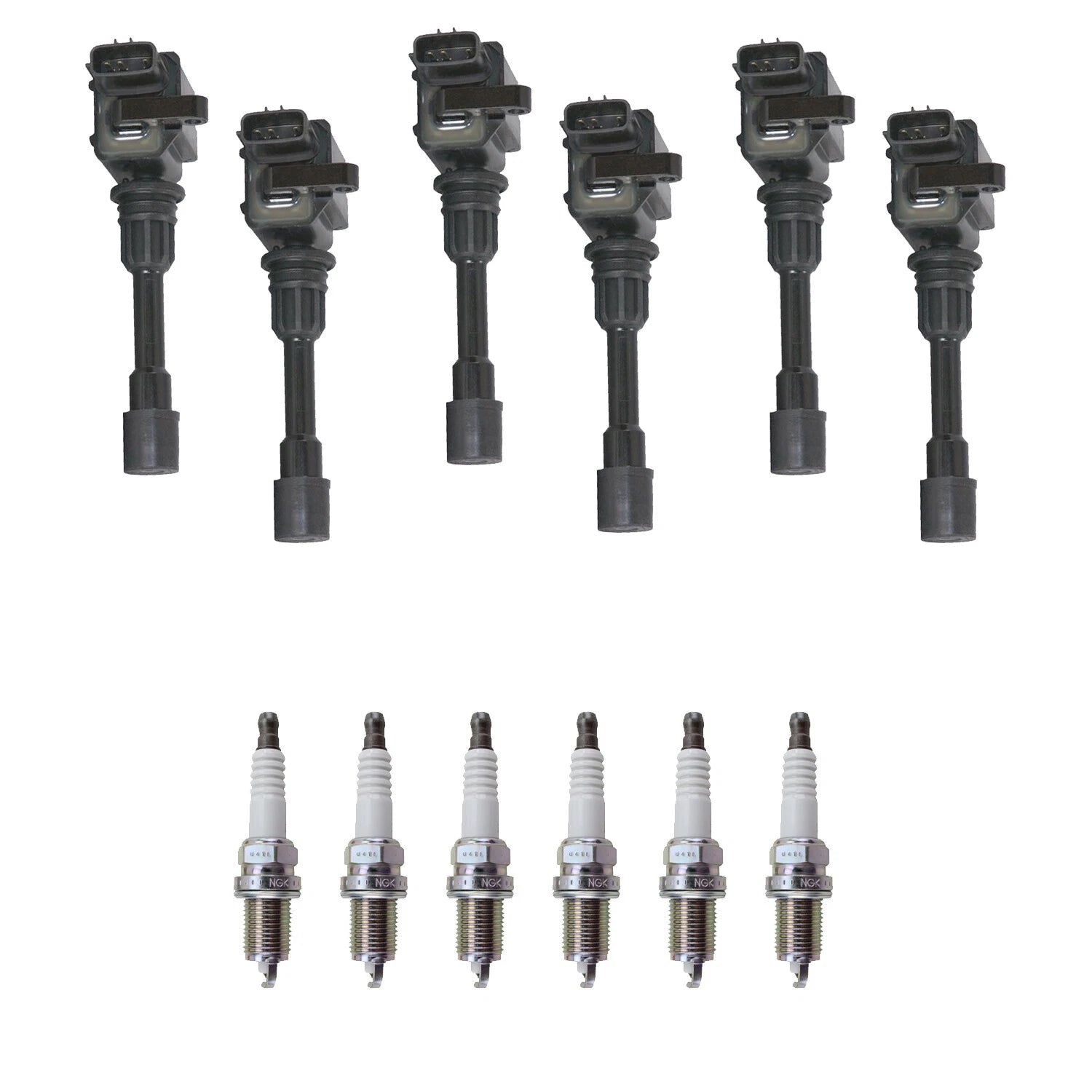 Set of 6 Ignition Coils & NGK Platinum Spark Plugs for Millenia 2.3 (1995–2002)