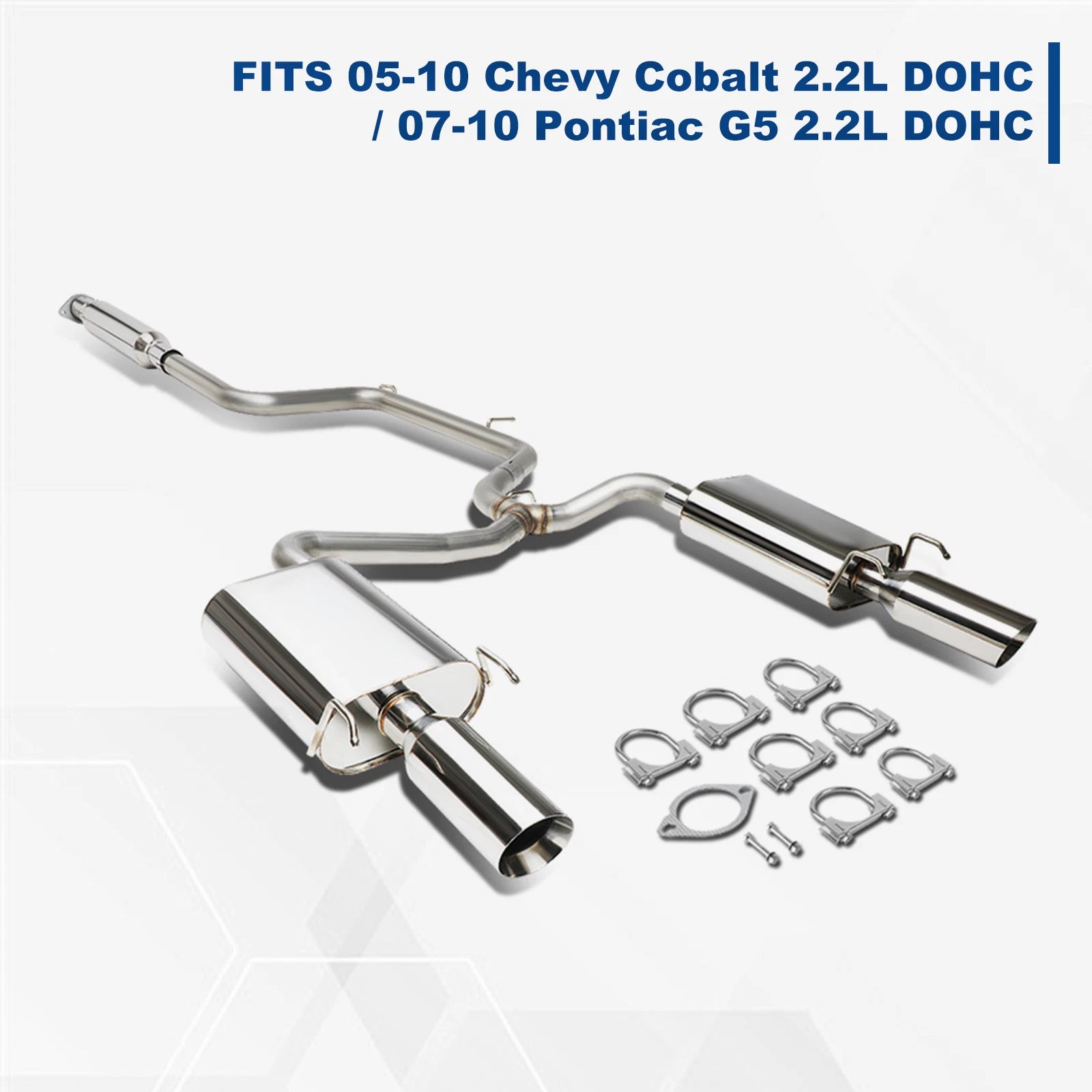 Catback Exhaust System Kit for Chevy Monte Carlo (2000–2005) 4" Dual Round Tip