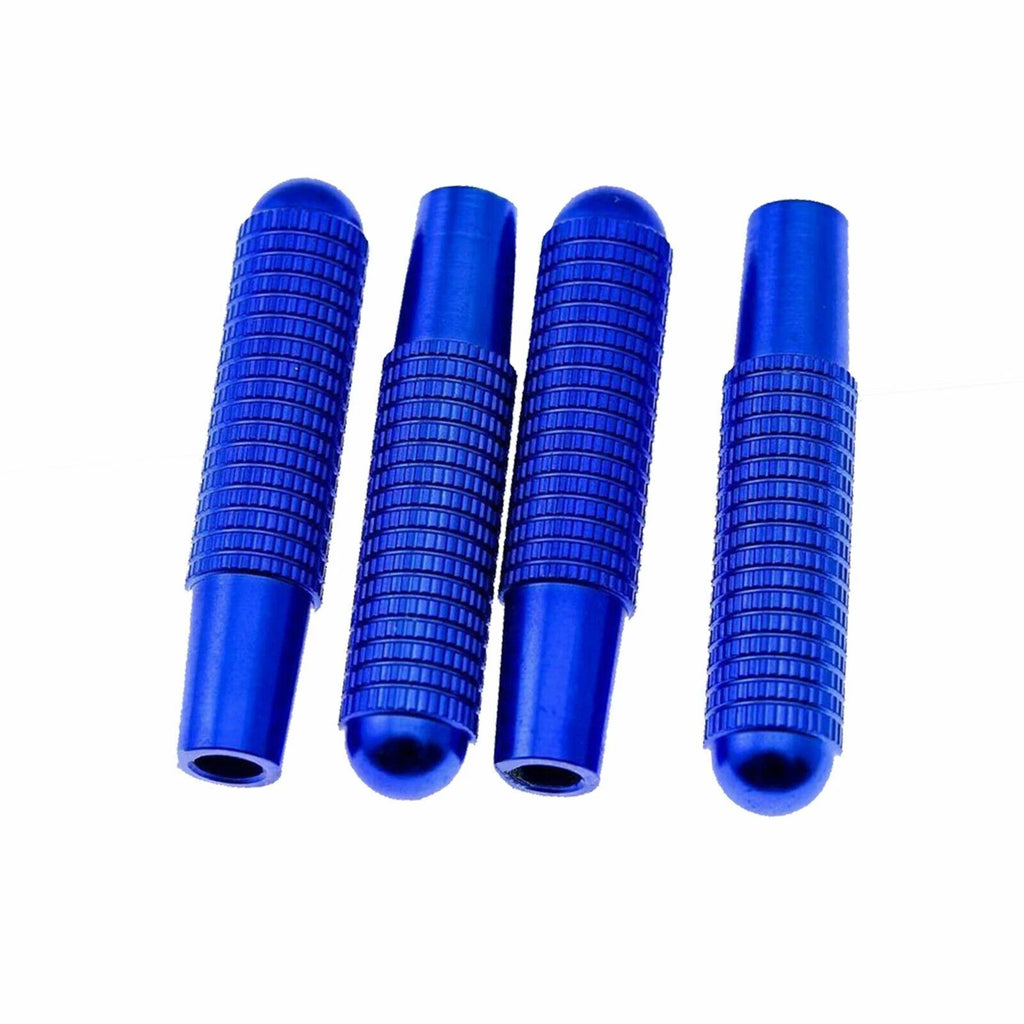 4x Blue Aluminum Interior Door Lock Knobs Cover for Mercedes CLA 200/250 (2019-2025)