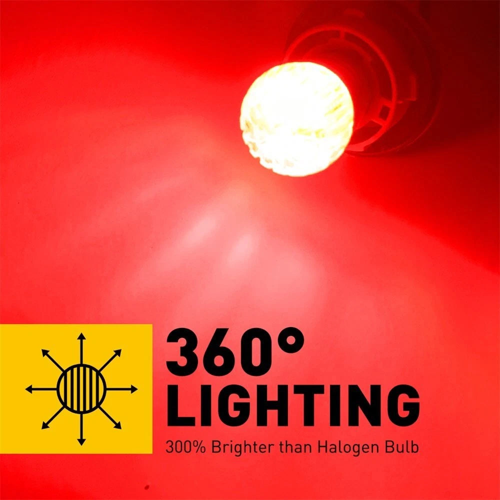 2X 1157 LED Red Brake Tail Stop Light Bulbs for Various Vehicles