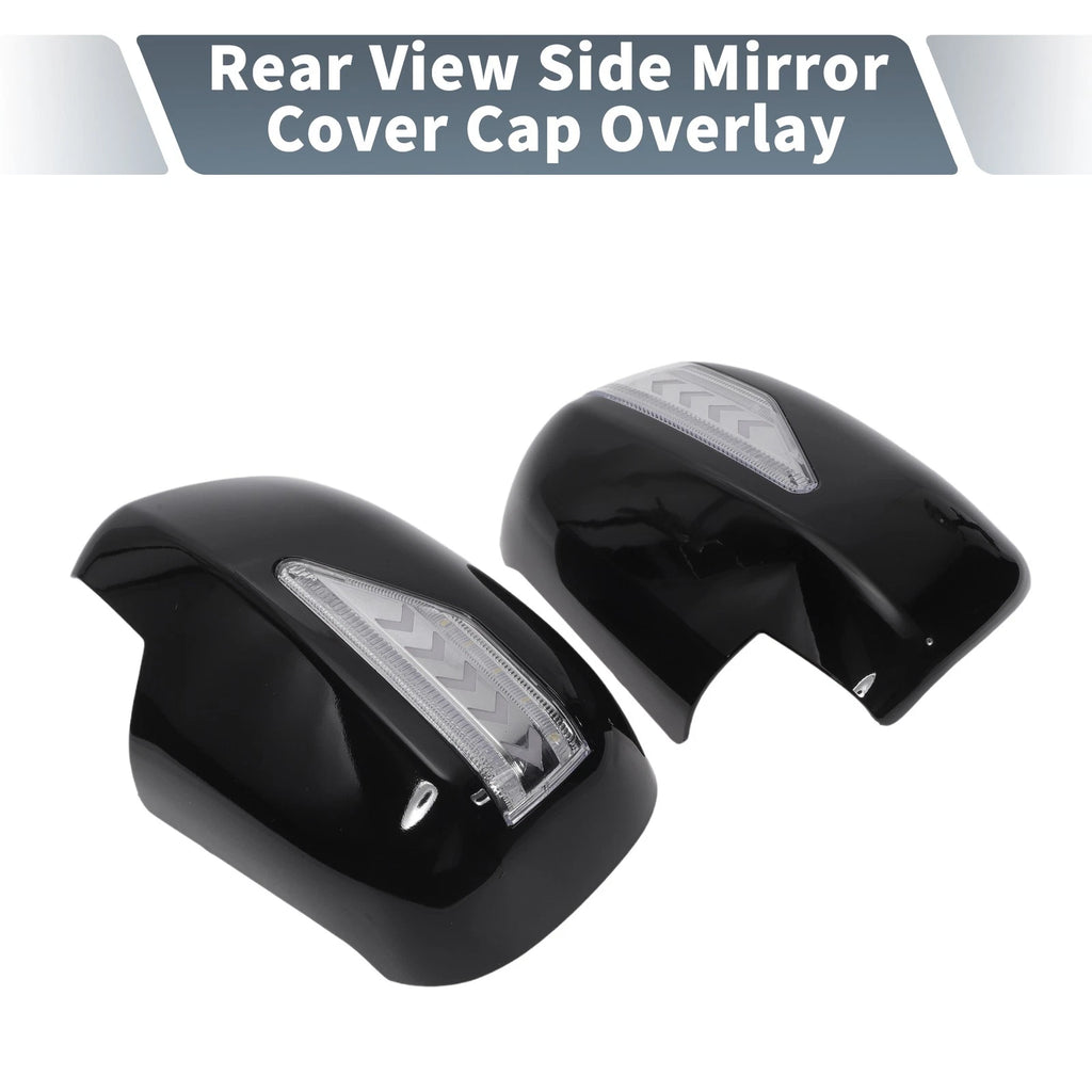 Pair Rearview Mirror Cover Overlay Gloss Black for Lexus RX330 RX350 (2003)