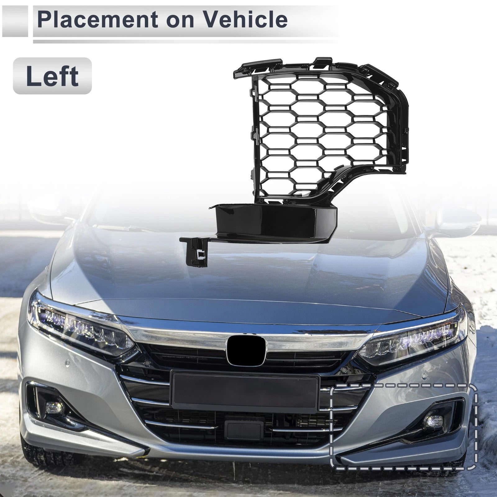 1 Pc Fog Light Grill for BMW X5 (2019–2022) No. 51118070173 Black